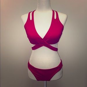 Becca by Rebecca Virtue bikini. D cup/L bottom